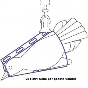 281-891 Cono per pesata per uccelli per dinamometri (50–500 g)